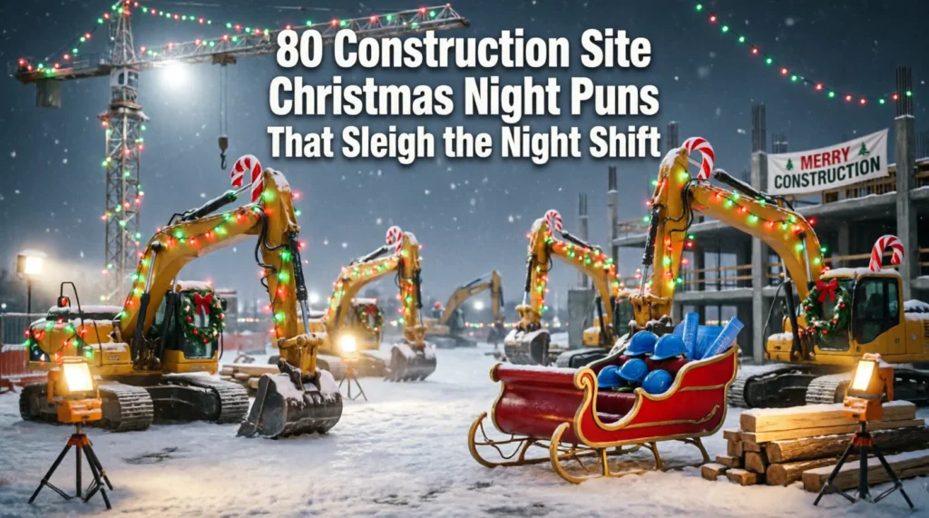 construction site christmas night puns